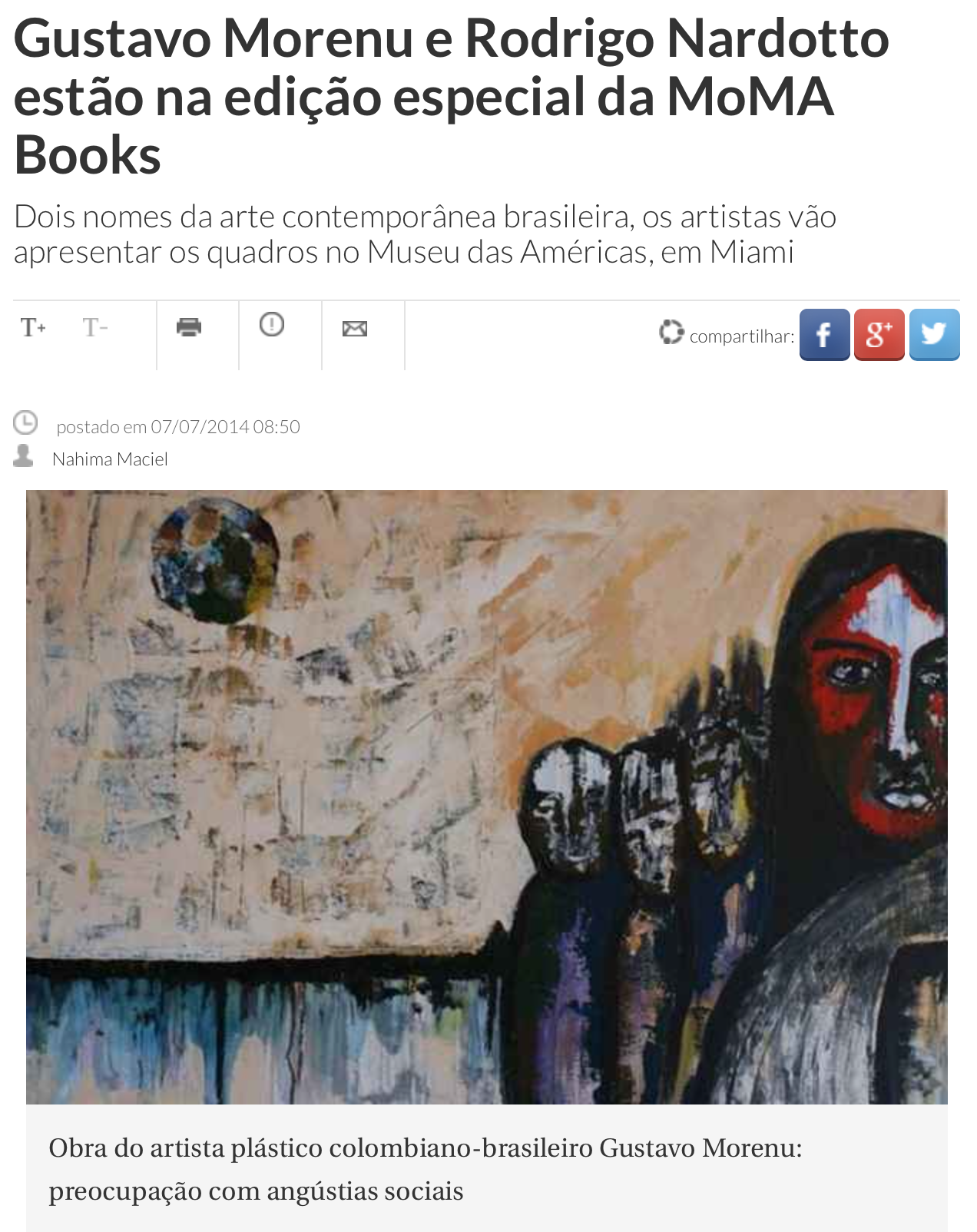 Morenu e Rodrigo Nardotto no Correio Brasiliense.