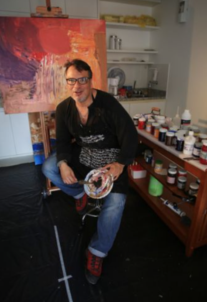 This snapshot shows Morenu at his studio in Brasilia
